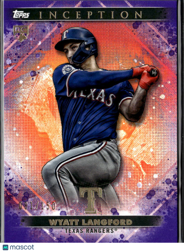 Wyatt Langford 2024 Topps Inception Purple /150 Texas Rangers