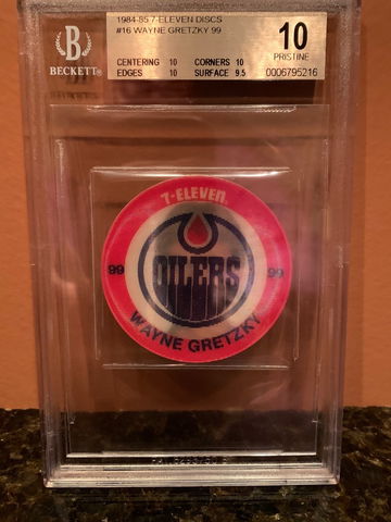 1984-85 7-ELEVEN DISCS Wayne Gretzky 99 #16 BGS 10 Pristine (Pop of 2) *RARE*
