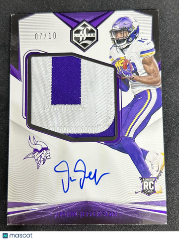2021 Panini Limited Justin Jefferson #158 /10 Patch RC