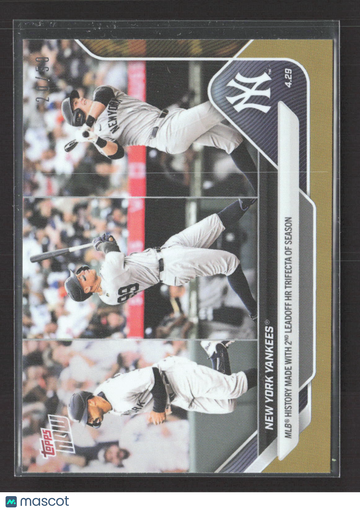 2025 Topps Now Ben Rice Trent Grisham Aaron Judge #119 Gold /07