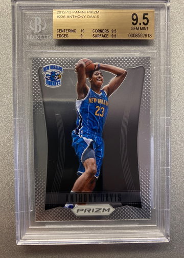 ANTHONY DAVIS 2012 PANINI PRIZM ROOKE BGS 9.5 GEM MINT with 10 CENTERING