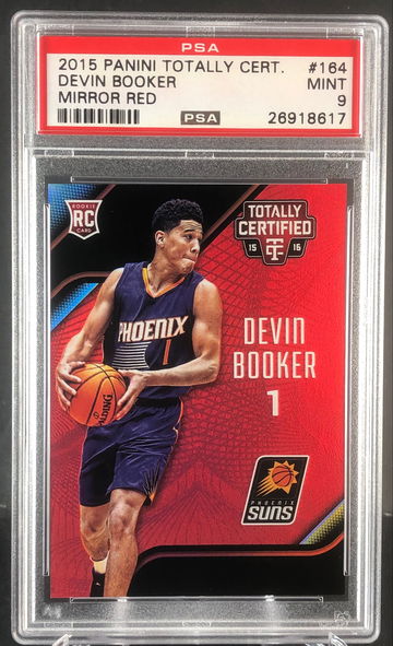 2015-16 Panini Totally Certified Rookies Mirror Red /149 Devin Booker PSA 9 LOW POP