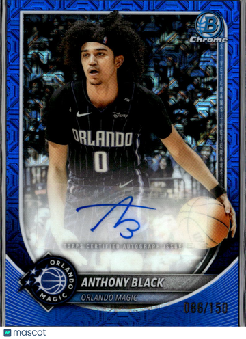 Anthony Black 2025 Topps Bowman Chrome Auto Blue Mojo Refractor /150 Orlando Magic
