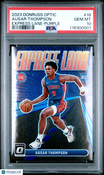 2023 Panini Donruss Optic Express Lane Ausar Thompson #18 Purple PSA 10