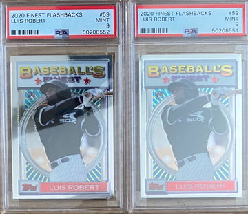 2020 Topps Finest Flashbacks Luis Robert Rookie PSA 9 x2