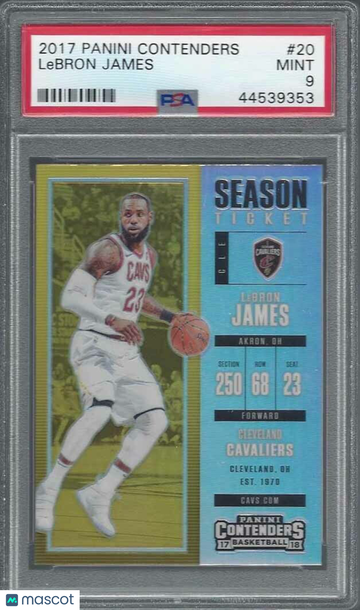 2017 Panini Contenders LeBron James #20 PSA 9