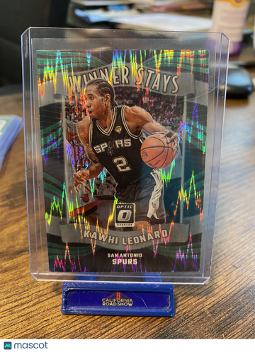 2023-24 Donruss Optic Kawhi Leonard #18 Winner Stays Green Shock