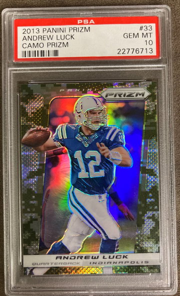 2013 Panini Prizm Camo Andrew Luck #33 Gem Mint 10 Pop 5