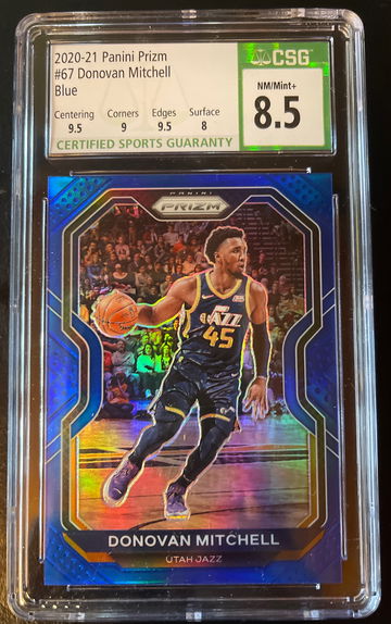 2020-21 Prizm Donovan Mitchell Blue NM/Mint+ 8.5