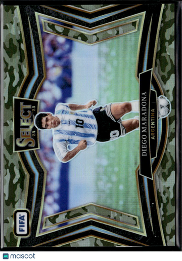 2025 Panini Select FIFA Soccer Diego Maradona #248 Camo Prizm Field Level /135