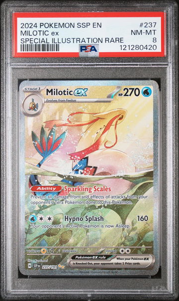 2024 Pokemon TCG #237/191 Milotic ex Special Illustration Rare PSA 8