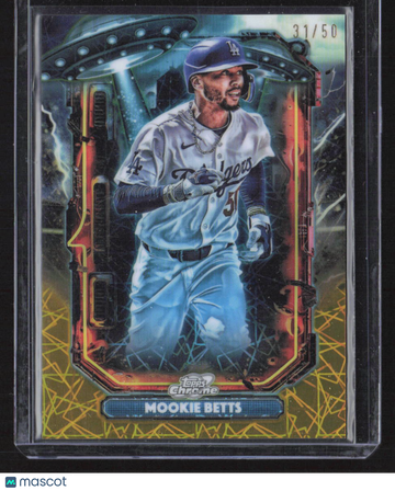 2025 Topps Chrome Mookie Betts #ET-7 Gold RayWave /50