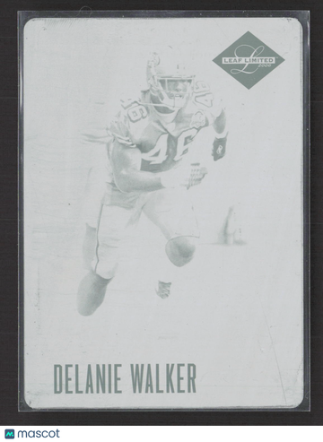 2007 Donruss Playoff Leaf Limited Delanie Walker #179 Black Printing Plate /1 Printing Plate
