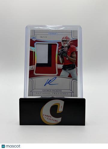 2022 Panini National Treasures Collegiate George Pickens #60 /39 Patch RC