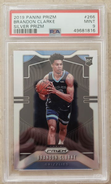 Brandon Clarke RC 2019 Prizm Silver #266 PSA 9