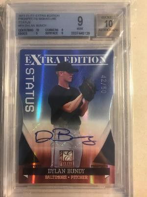 Dylan Bundy Elite Extra Panini  #42/50 Auto