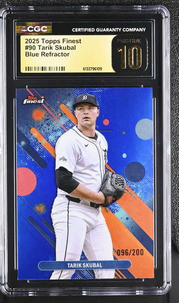 2025 Topps Finest #90 Tarik Skubal Blue Refractor /200 CGC 10