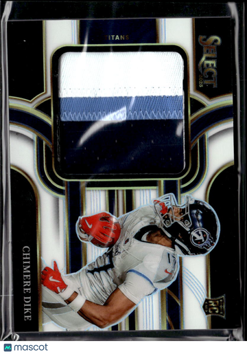 Chimere Dike 2026 Panini Select Prizm RC Jumbo Rookie Swatch Tennessee Titans