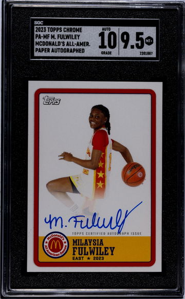 2023 Topps Chrome McDonald's All-American Milaysia Fulwiley #PA-MF Auto SGC 9.5 Auto 10