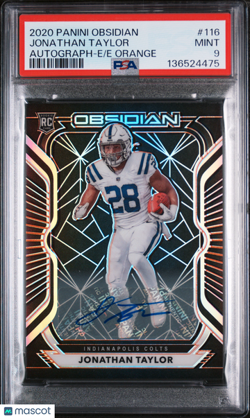 2020 Panini Obsidian Jonathan Taylor #116 Autograph E E Orange PSA 9