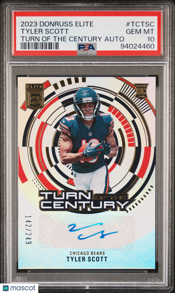 2023 Panini Donruss Elite Turn Of The Century Autograph Tyler Scott #TCTSC /249 Rookie PSA 10