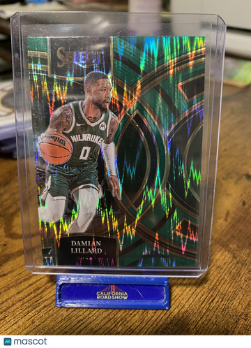 2023-24 Panini Select Damian Lillard #138 Green Shock Prizms