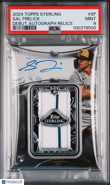 2024 Topps Sterling Sterling Debuts Autograph Relics Sal Frelick #SF /25 PSA 9