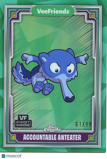 2025 VeeFriends Chrome Green Refractor - Accountable Anteater 61/99 - VF-19