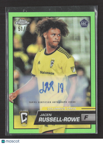 2023 Topps Chrome MLS Jacen Russell-Rowe #176 Green Refractor RC