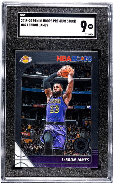 2019-20 Panini Hoops Premium Stock #87 Lebron James SGC 9