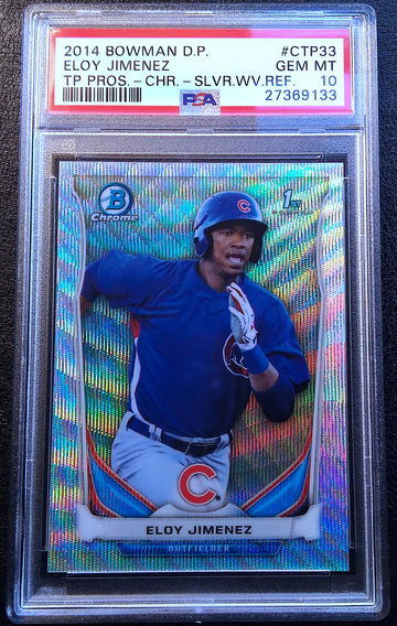 ELOY JIMENEZ 2014 BOWMAN DRAFT CHROME SILVER WAVE REFRACTOR /25 PSA 10