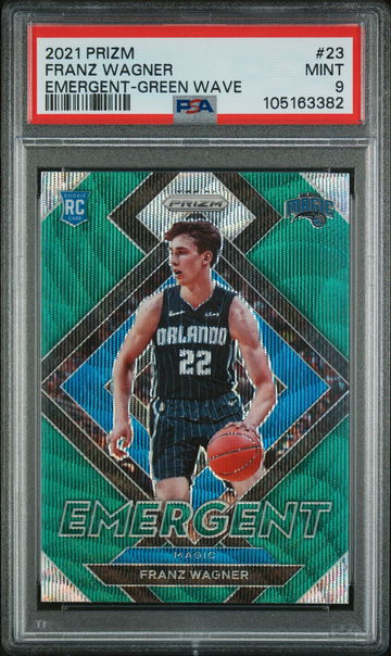 2021 Prizm Emergent Green Wave Franz Wagner #23 RC PSA 9