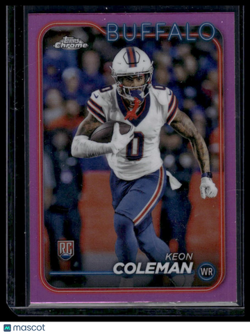 2024 Topps Chrome Keon Coleman #209 Pink Refractor RC