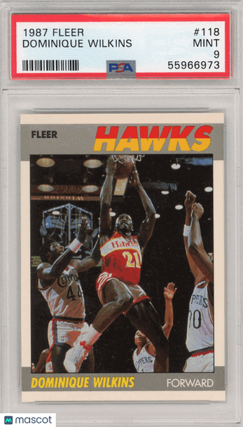 1987 Fleer Dominique Wilkins #118 PSA 9