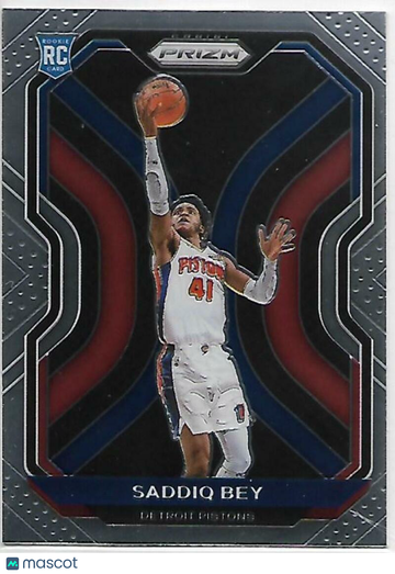 2020-21 Panini Prizm Saddiq Bey #284 Rookie Detroit Pistons