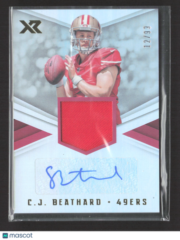2017 Panini XR C.J. Beathard #RSA-CB /99 Patch Memorabilia Jersey