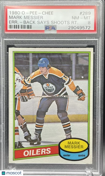 1980 O-Pee-Chee Mark Messier #289 PSA 8 - Well Centered!