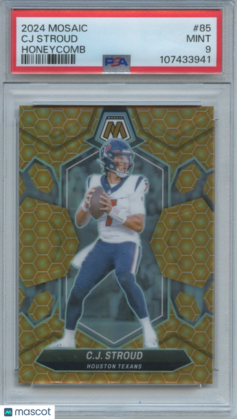 2024 Panini Mosaic C. J. Stroud #85 Honeycomb Prizm Parallel/Variety Base Set PSA 9