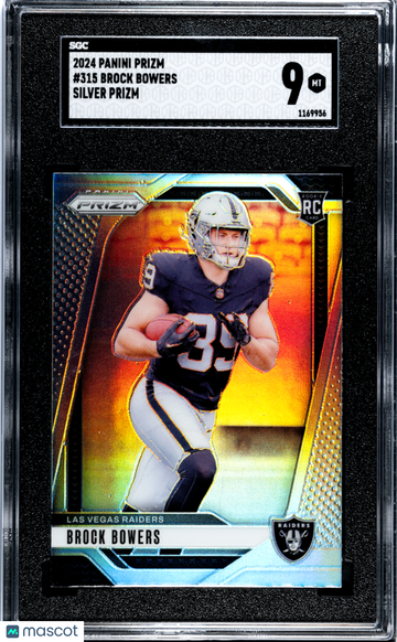 2024 Panini Prizm Brock Bowers #315 Silver SGC 9
