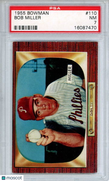 1955 Bowman Bob Miller #110 PSA 7