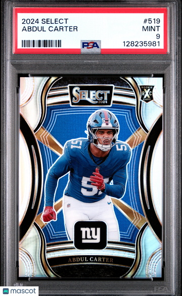 2024 Panini Select Abdul Carter #519 PSA 9