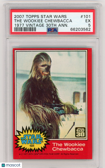 2007 Topps Star Wars 1977 Vintage 30th Anniversary Stamped Card The Wookiee Chewbacca #101 PSA 5