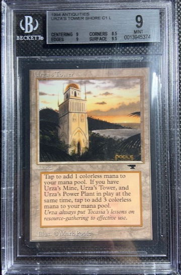 1994 MTG Magic Antiquities Urza's Tower Shore C1 L BGS 9++ MINT QUAD Vintage