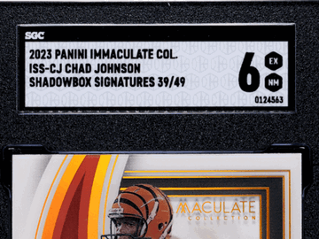 2023 Panini Immaculate Col. Chad Johnson #ISS-CJ Shadowbox Sigs. SGC 6