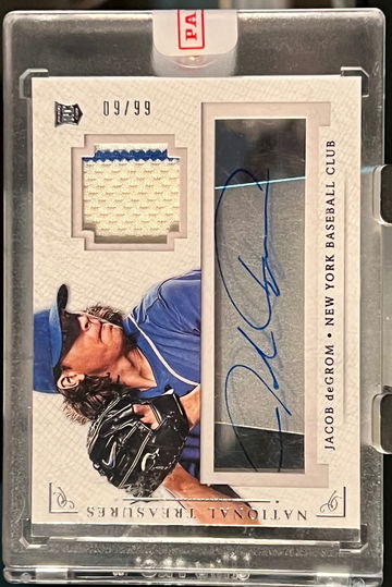 2014 Panini National Treasures #47 Jacob deGrom Rookie Jersey Auto #09/99