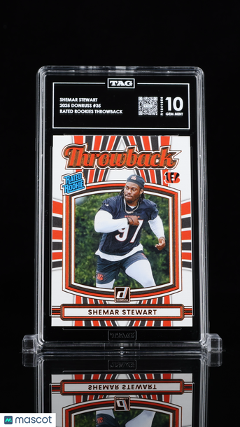 2025 Donruss Rated Rookie Throwback Shemar Stewart #35 Rookie Insert TAG 10