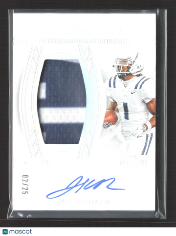 2025 Panini Flawless Collegiate Jalen Royals #RPAV-JRS /25 Memorabilia