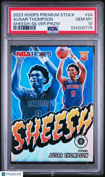 2023 Panini Hoops Premium Stock Sheesh Ausar Thompson #24 Silver Prizm PSA 10