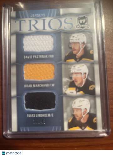 2024 Upper Deck Elias Lindholm David Pastrnak Brad Marchand Authentic