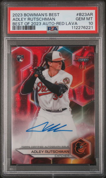 2023 Bowman's Best #B23AR Adley Rutschman Best of 2023 Auto /5 Auto PSA 10